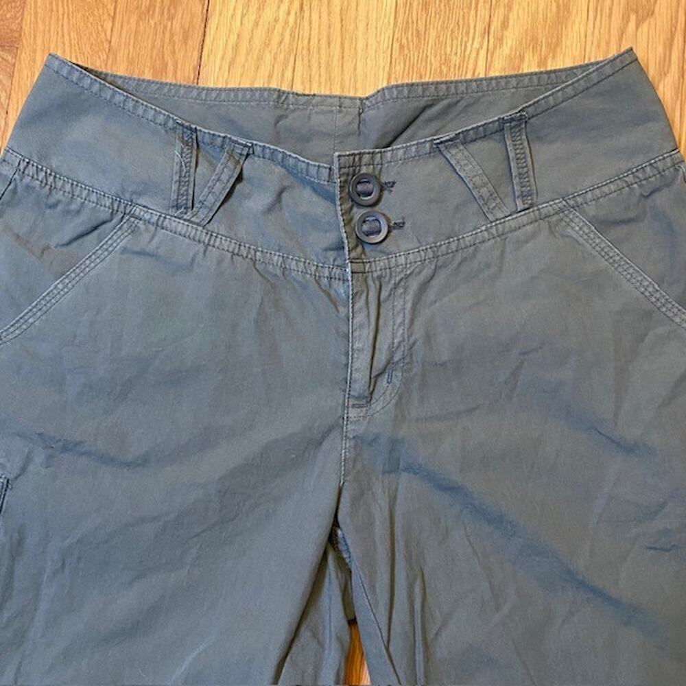 Columbia Olive Green Bermuda Shorts Womens 4 Hot Spring Falls Outdoor All Cotton - Picture 3 of 8